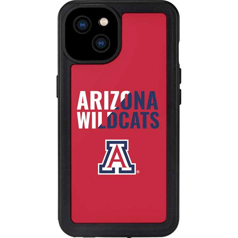 University of Arizona Wildcats Logo Split Red iPhone 15 Plus Waterproof Case